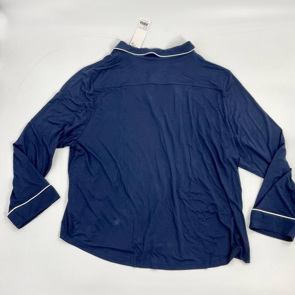 NWT COZY EARTH Navy Long Sleeve Bamboo Pajama Top Button Down Sleep Shirt‎ XXXL - Picture 14 of 14